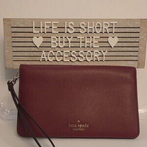 Kate Spade Double Sided Clutch/Wallet (Burgundy)